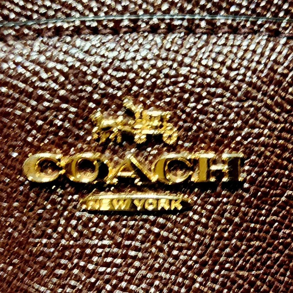 COACH Bordeaux Sparkling  Pebbled Leather Satchel Bag - Picture 11 of 14